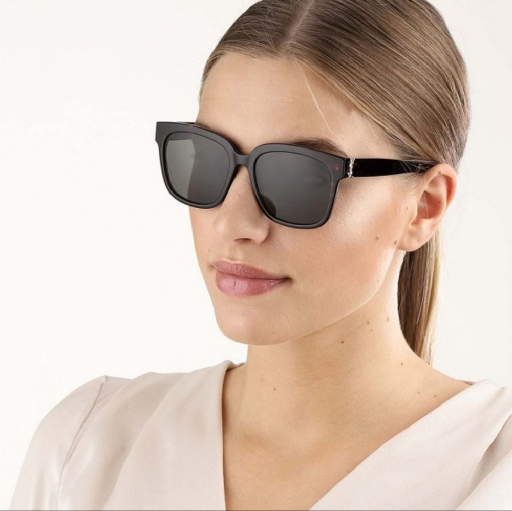 SAINT LAURENT Women's Havana Brown Square Sunglasses